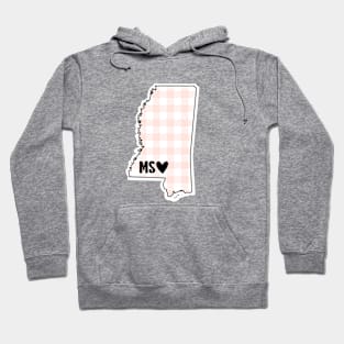 USA States: Mississippi (pink plaid) Hoodie